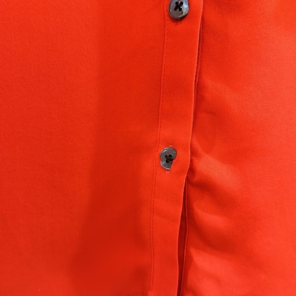 VERONICA BEARD garland silk blouse size 12 color poppy - Picture 8 of 10